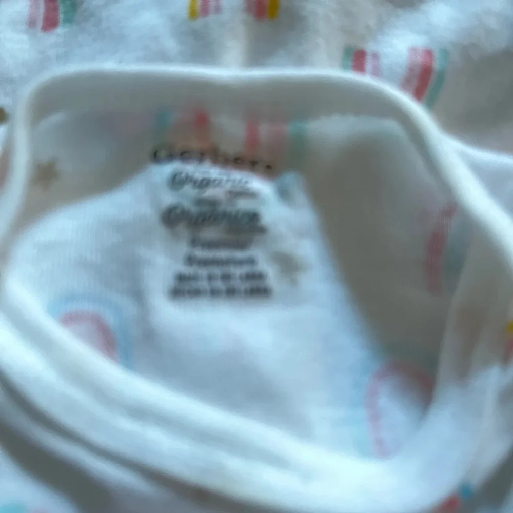 Gerber Organic Baby Bodysuits Rainbow Floral‎ Short Sleeve 2-Pack Premie